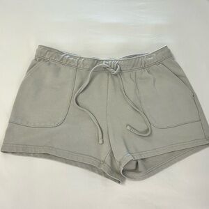 Columbia Slack Water French Terry Shorts Womens Large Light Gray Drawstring